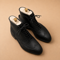 Bespoke Derby Wingtip Boots Calf Black