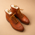 Bespoke Derby Wingtip Boots Cordvan Brown