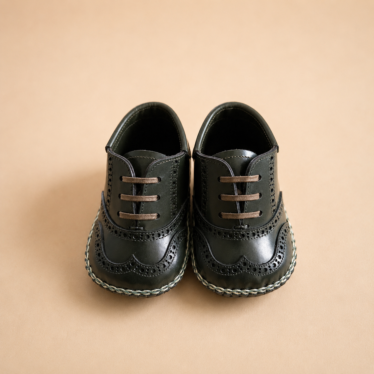 Baby First shoes Oxford Calf Green