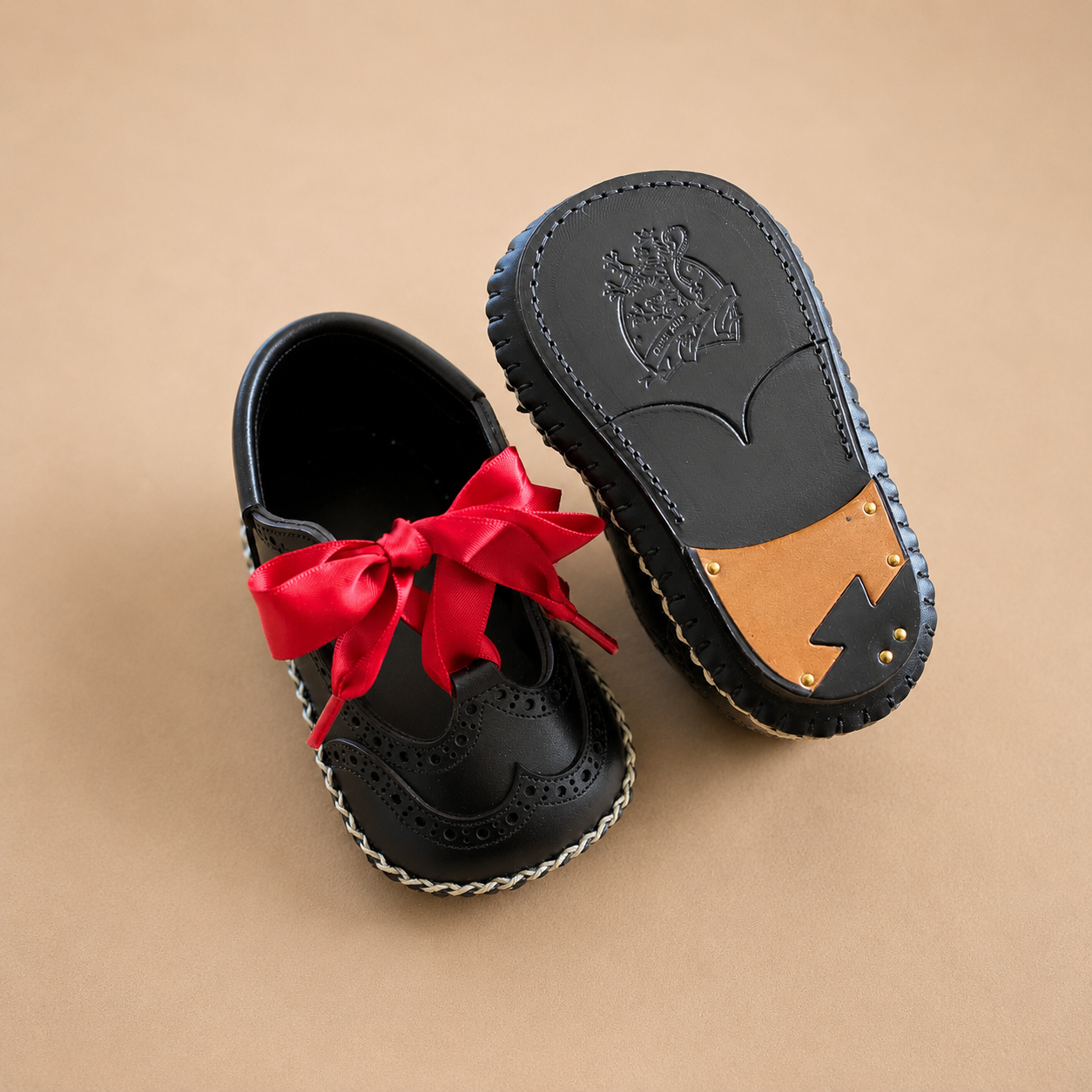 Baby First shoes Ghillie Calf Black