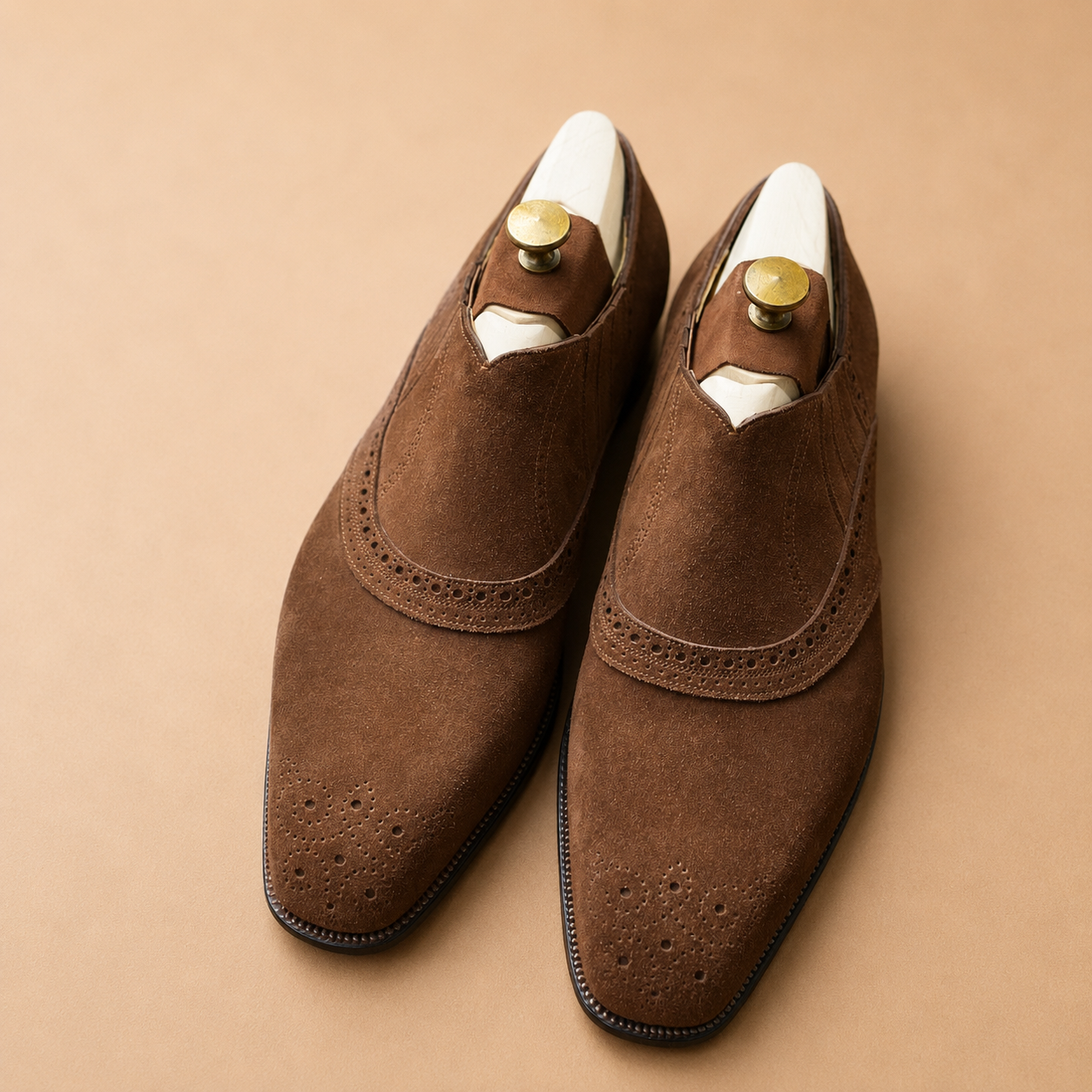 Heritage Side Elastic Suede Brown