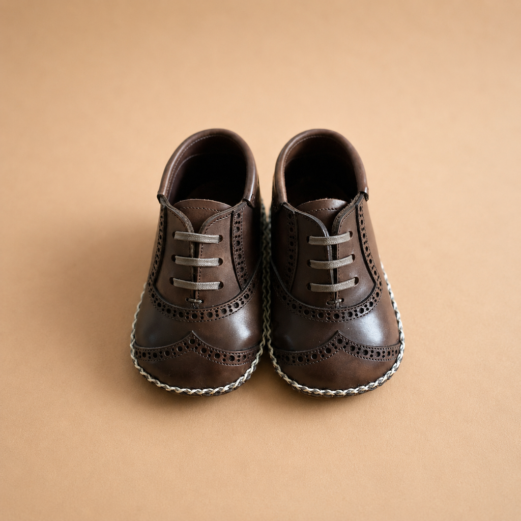 Baby First shoes Oxford Museum Calf Gray