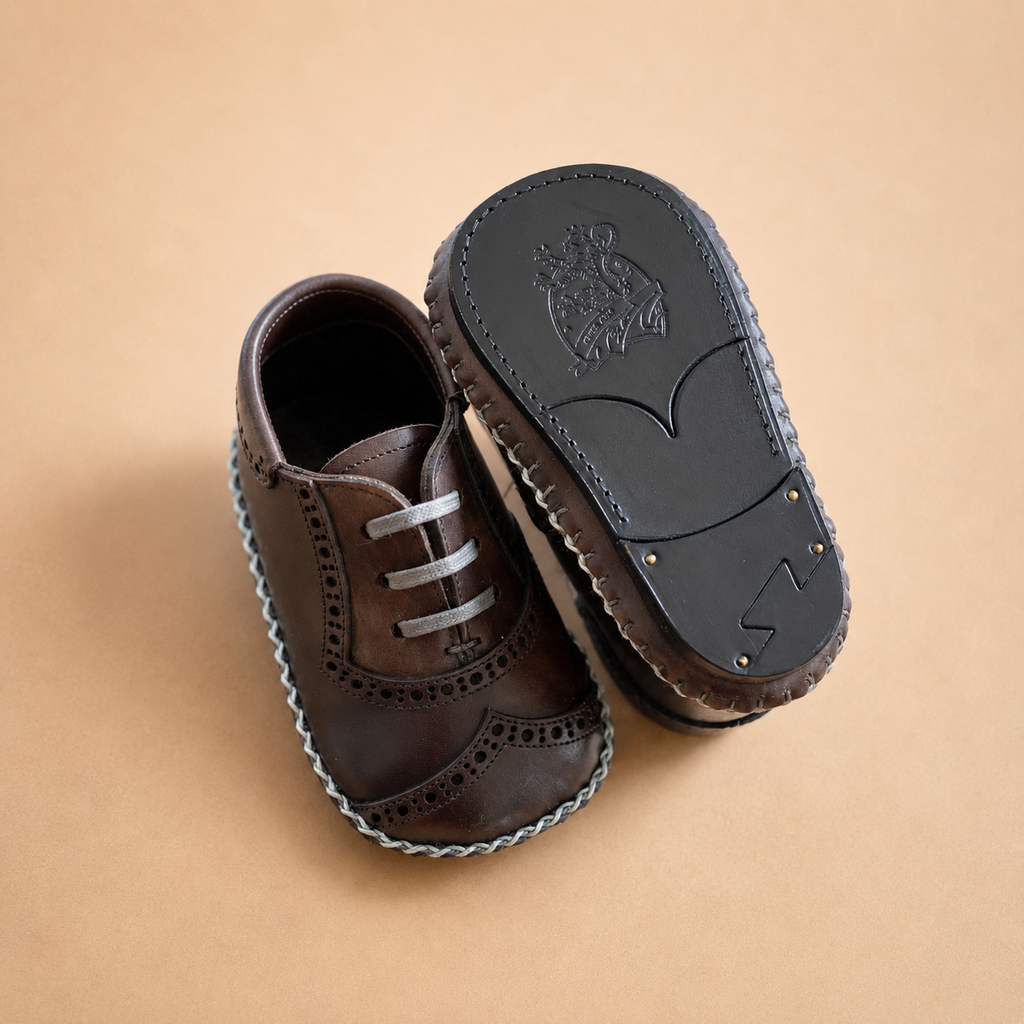 Baby First shoes Oxford Museum Calf Gray