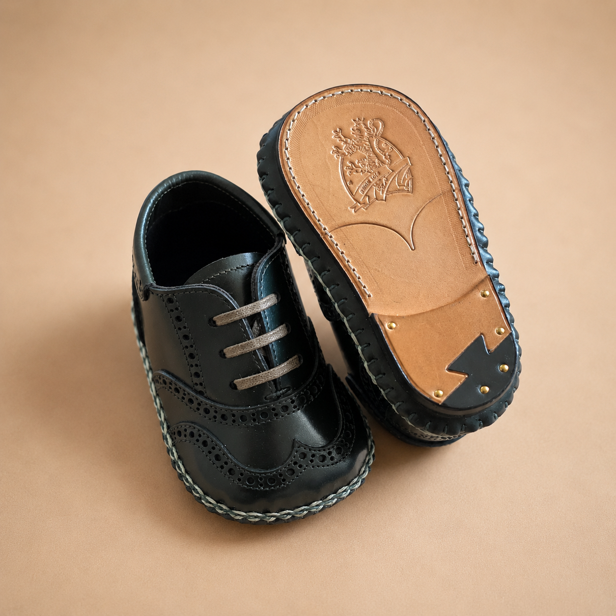 Baby First shoes Oxford Calf Green