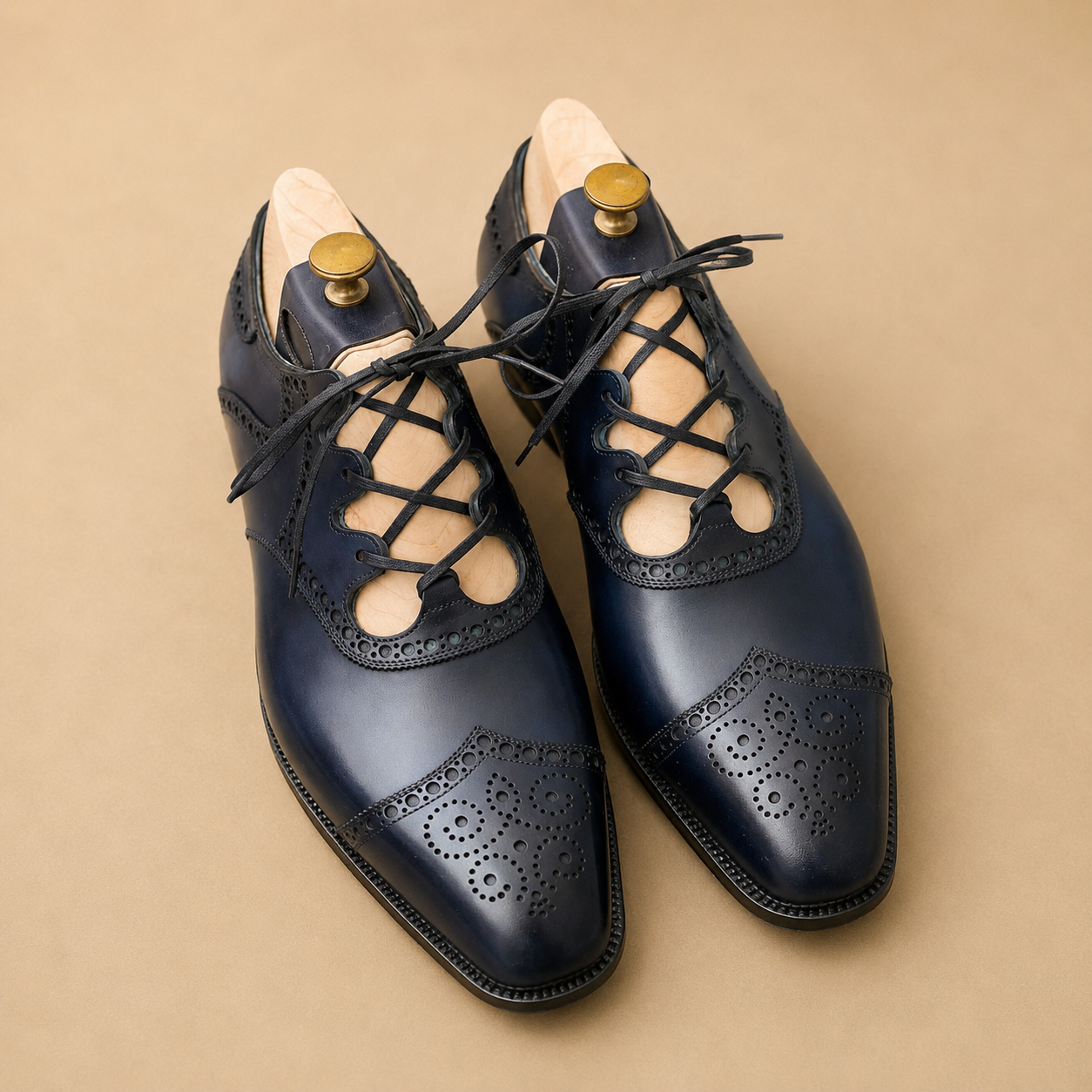 Heritage Ghillie Museum Calf Blue