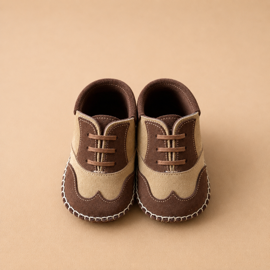 Baby First Shoes Oxford Suede Brown