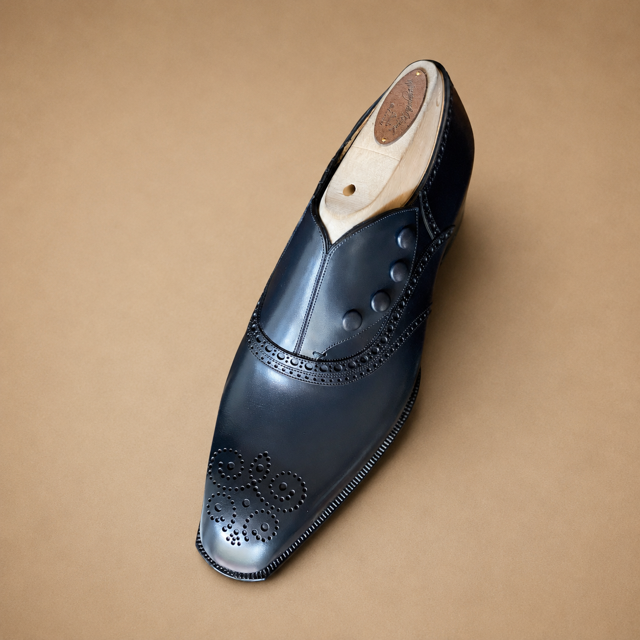 Bespoke Button Calf Navy
