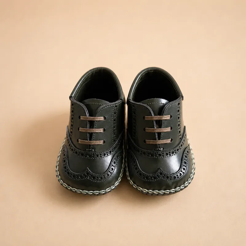 Baby First shoes Oxford Calf Green