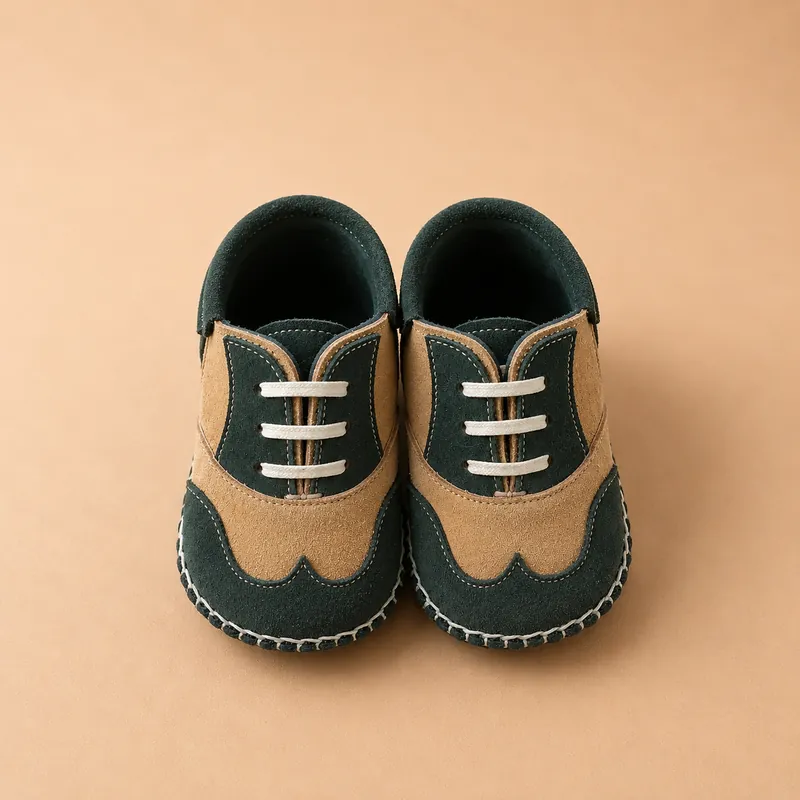 Baby First shoes Oxford Suede Green
