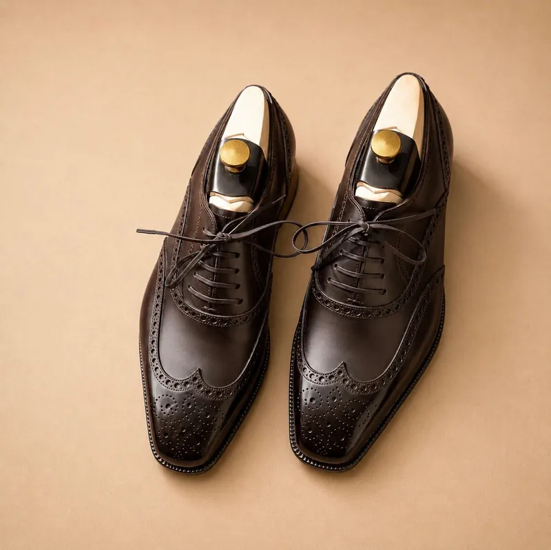 Heritage Oxford Wing tip Calf Dark Brown